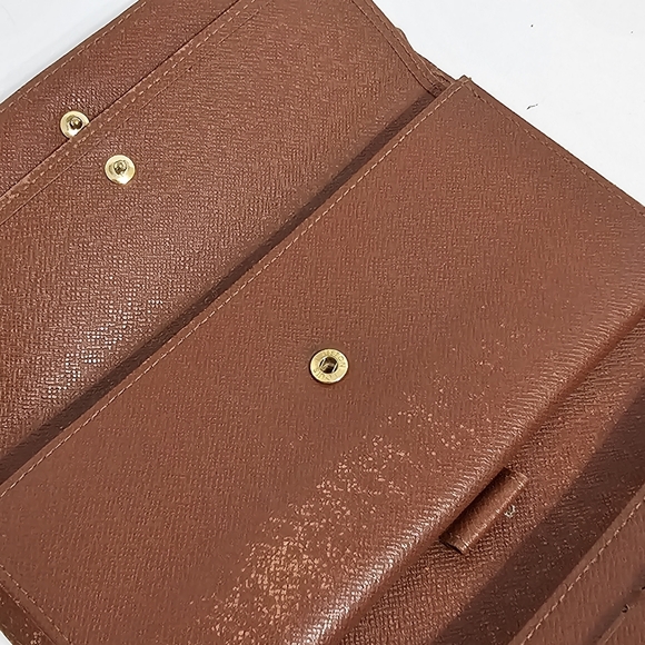 Louise Vuitton Vintage 2001 Brown Monogram Canvas Porte Tresor Long Wallet - Picture 6 of 16